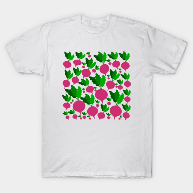 Radish vegetable pattern T-Shirt by Baobabprintstore